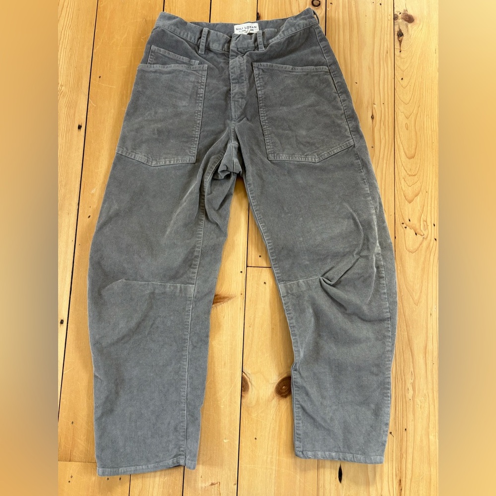 Nili Lotan Grey Corduroy Shon Pants